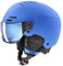 uvex Rocket jr Visor - robuster Skihelm für Kinder - Filterkategorie 2 - optimierte Belüftung - Blue matt - 51-55 cm