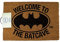 DC Comics Batman Door Mat | Welcome To The Batcave House Mat | Indoor & Outdoor Floormat Home Decor Gifts One Size