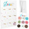 Jetec Donut Ständer Wand Display Stand Wiederverwendbares Donut Halter Board mit Rustikalem Holzstab für Party Dekorationen Lieferungen Dessert Tisch Hochzeit Geburtstag Baby Shower Treat (Weiß)
