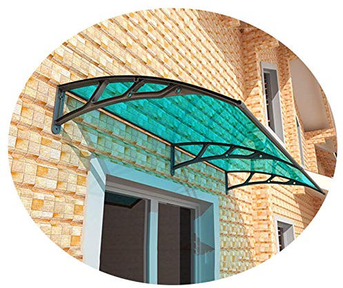 BGSFF Auvent de fenêtre d'auvent de Porte, 2PCS Polycarbonate translucide couverture de pluie et de Neige de Patio, auvents de toiture imperméables d'entrée, 11 Tailles, évolutif (couleu