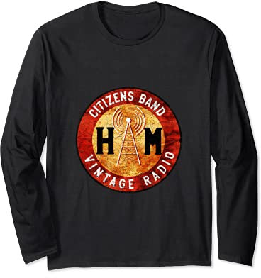 Amateur HAM CB Radio Antenne Badge Vintage Design Langarmshirt