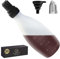 Silicone Pastry Brush, All-in-One Slicone Basting Brush with Sauce Bottle, Heat Resistant BBQ Accessories and Cooking Gadgets, BPA-Free Oil Dispenser for Cooking, Baking, Grilling (Black)