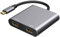 Tradebit - USB-C Hub I Adapter I 2X HDMI 4K I Aluminiumgehäuse I Plug & Play I Spiegelmodus I Kompatibel mit Laptop und PC