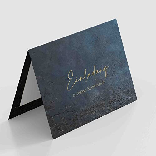 5 Karten zur Konfirmation mit Umschlägen, Motiv Wunder, Einladungskarten zur Konfirmation, Klappkarten im Set zu 5 Stk.