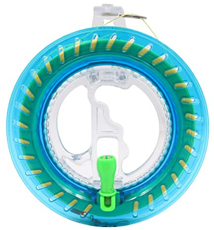 Hsthe Sea Kite Reel aus ABS-Kunststoff, 6,3 Zoll Durchmesser mit 150 m Drachenleine und Blockierfunktion (Blau)