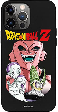 Personalaizer iPhone 14 Pro MAX Case Black with Dragon Ball Z Freeza Cell and Buu Design