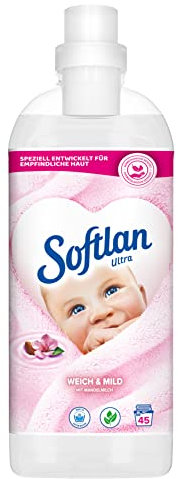 Softlan Ultra Weichspüler Weich & Mild 1L - für empfindliche Haut, langanhaltend frische & weiche Wäsche