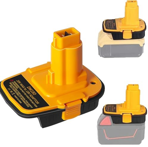 URUN 【Upgraded】 Battery Adapter Converter for De W0lt 18v to 20v with USB,Compatible with De W0lt 20V & for Milwaukee M18 Lithium Battery to NiCad & NiMh Battery Tools