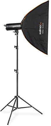 Walimex Pro Stager 400 HSS Set Single - leistungsstarker Studioblitz mit 2,4 GHz Empfänger, HSS-Modus, 400 Ws, Kurze Abbrennzeit, LED-Einstelllicht, für Profifotografen