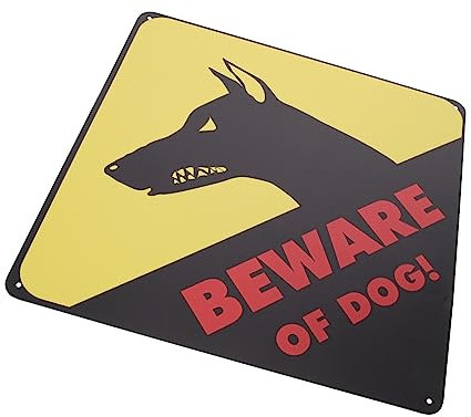 Gogogmee Achtung Hund Warnschild Für Garten Und Retro Blechschild Mit Hundemotiv Robust Und Langlebig Für Hundehalter Klare Warnung Vor Freilaufenden Hunden
