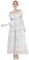 CROLECOS Mittelalter Kleid Damen Empire Kleid hoher Taille Abendkleider hochzeitskleider Regency Kleid Violett S