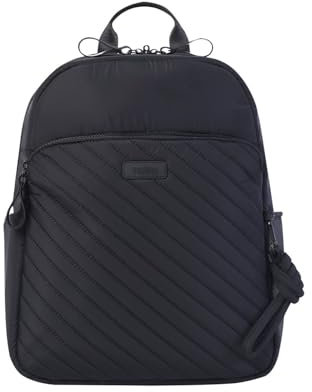 TOTTO - Mochila para Ordenador Portátil de 15,4 Pulgadas, Modelo Arlyn M, 1 Compartimento, Bolsillo con Organizador, Bolsillos Botella, Espaldar Acolchado, Correa para Maleta, Color Negro