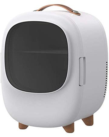 YIHANSS Mini Beauty Fridge, 8 Liter Personal Cooler and Warmer AC/DC Compact Refrigerator for Bedroom Food Skincare Home Office Travel,B