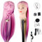 DaizySight Hair Styling Training Head Synthetic Hair, 26 Cosmetology Mannequin Head Hairdressing Manikin Doll Head with Clamp & Styling Tools (Multicolor)