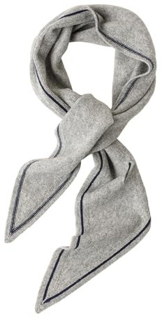 Klein Diamant Schal Halstuch 30% Kaschmir & 70% Wolle, Weiche Warme Gestrickt Halskreuz Dreieckstuch für Damen Mädchen, Frühling Herbst Vielseitiges Strickschal Kurz Kragenschals Neckwarmer Grey