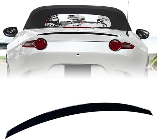 IDENUONA Heckspoilerlippe Dachflügel für Mazda MX-5 Miata ND 2016–2025 glänzende Schwarze Karbonfaser-Optik