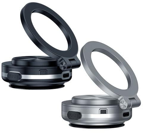 Sturvex 360 Mount, Electric Vacuum Magnetic Car Phone Mount, 360° Rotating Magnetic Phone Holder, Rotatable Suction Cup Holder Phone Mount Car 360°Rotating (2Pcs Mix)