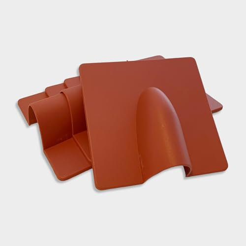 2 x Terracotta External Brick Buster Plate - Cable Outdoor Wall Entry Tidy Cover - Blast Plate - Satellite/Coaxial/Sat/Coax (+1 Free)