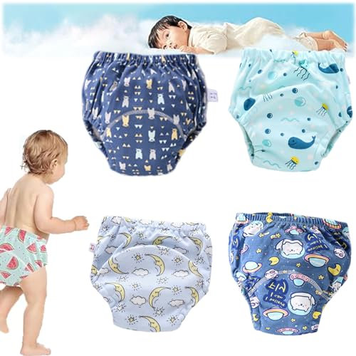 Potty Training Pants, Potty Training Underwear Leakproof, Reusable (4PCS-1,M)
