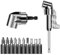 Buqpow Upgraded 105 Degree Right Angle Drill Adapter Kit with Multifunction Bend Screwdriver for Tight Spaces (2.5in and 5.5in)