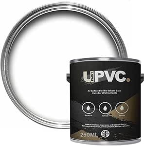 upaintpvc - All-In-One UPVC Plastic Paint 250ml - Windows - Doors - Frames - Conservatories - Fascia - Downpipes - Guttering | Gloss Finish - 250ml (Brilliant White)