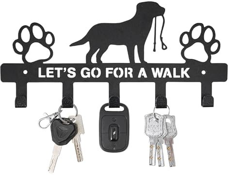 CMANLNYK Dog Key Holder for Wall - Indoor and Outdoor Key Hooks Wall Mounted, Creative Iron Art Dog Lead Hook, Multifunctional Storage House Accessories for Home, Key, Bag, Clothing Storage Rack