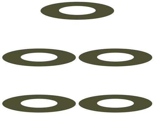 vidaXL Anneaux d'arbre Plats 5 pcs Vert Olive Ø30 / 60 cm Acier, Jardin et Terrasse, Pot en Métal Rond Moderne pour Plantes Intérieures, Extérieures, Déco Douce