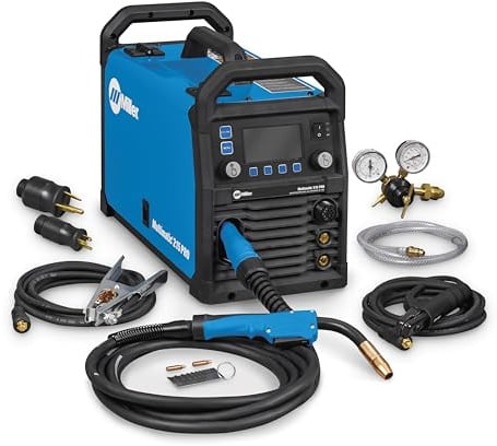 Miller Multimatic 215 PRO - Soldadora multiproceso - MIG (acero y aluminio), máquina de soldadura DC TIG y palo, 120 V/240 V, equipo para el hogar y taller con capacidad de pistola de carrete