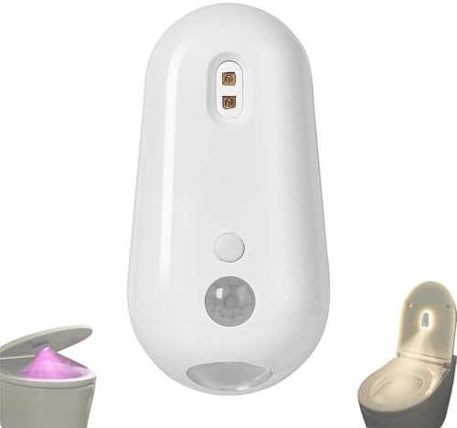 Xpwghap self cleaning uv toilet sanitizer and night light,uv licht gegen bakterien,uv-c lamp,selbstreinigendes uv-toiletten-desinfektionslicht 6 Farben, mit Nachtlicht & Bewegungssensor WC (A)