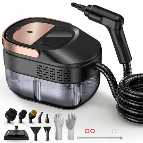 ODSD Steam Cleaner Handheld for Home & Car, 15s Fast Heating | Steam Cleaner with 1.6L Tank, 3-Level Pressurized Steamer Cleaning for Sofa, Carpet, Kitchen & Car Detailing