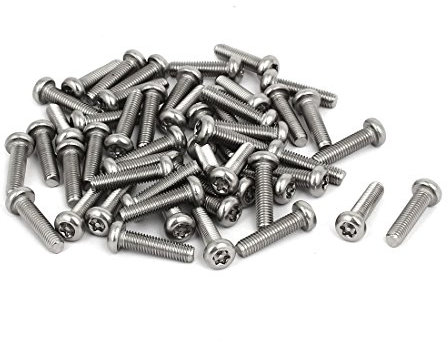 sourcing map M5 x 20mm Tornillos Torx de seguridad de máquina de cabeza cónica 50pcs de acero inoxidable 304