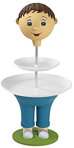 Caketales 00775 Dekorativer (Junge) Tortenständer, Acryl, Mehrfarbig, 18 cm