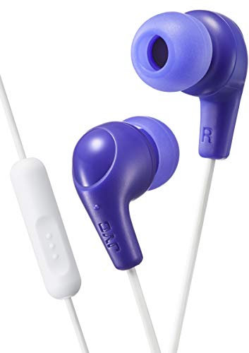 JVC HA-FX65M Violet Gumy Plus Headphones with Microphone HAFX65M