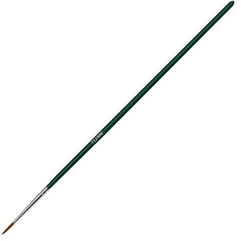 Kreul 722900-Pinceau synthétique universel en fourrure de poney, rond, taille du tissu, acrylique et pour affiches, peintures pour verre et porcelaine, vert, taille 0
