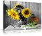 Visario Wand Bild Leinwand Sonnenblumen Früchte 4023 80x60 cm