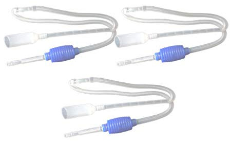 Balacoo 3 Stücke Kiesreiniger Aquarium Kies Reiniger Siphon Aquarien Bodenreiniger Staubsauger Mulmsauger für Algen Kies Schmutz Reinigung Wasserwechsel Pumpe (Blau)