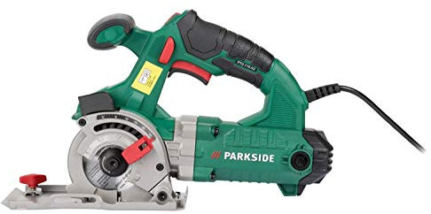 Parkside PTS 710 A1 Scie plongeante circulaire filaire 710W Broche de cordon d'alimentation de 4 mètres Lo0ck Livré avec prise britannique, accessoires et étui livré avec prise UK