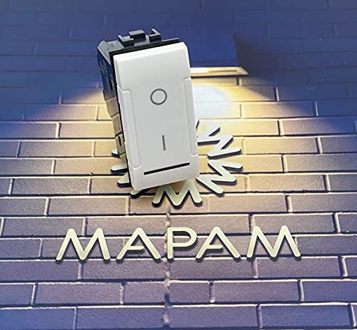 Frutti Bianco Compatibili con supporti 3 4 7 moduli Bticino Living Light LN4703 / Air LN4703C / International L4703 Presa Bivalente Shuko Interruttori Dimmer (Interruttore Bipolare)