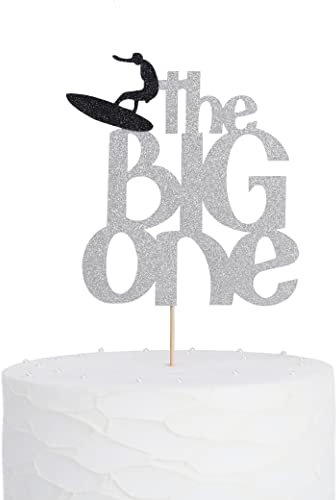 The Big One surfer cake topper - Surfing Birthday Cake Topper for First Birthday,1st Surfing Party,The Big One Decoration Supplies