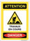 AUA SIGNALETIQUE - Panneau Prépercé (4 Trous) avec Angles arrondis - PVC Rigide 1.5 mm - (210x300 mm, Attention Travaux en Cours)
