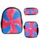 Pop it Schultaschen Set Rucksack + Schultertaschen + Doppellagiges Federmäppchen für Jungen Mädchen Kinder Schulrucksack (2,(16 Zoll))