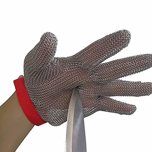 Cut Resistant Gloves Reusable 304 steel wire gloves, kitchen mandolin chef sliced fish fillet protection tool(Size:XS/A pack of one)
