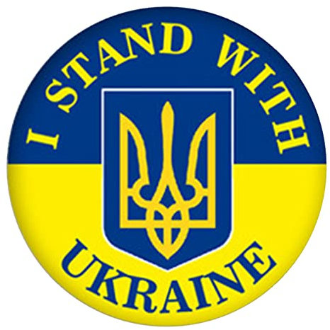 LICHENGTAI Ukraine Flagge Knopfabzeichen, Buttons Mit Der Ukrainischen Flagge, Friedenstaube Druck Ukraine Flagge Pin Brosche Anstecknadel für Hüte Hemden, Runde Brustnadeln Brosche