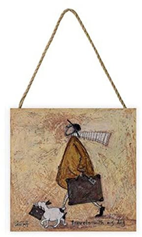 Pyramid International Sam Toft Holzblock mit Kordel zum Aufhängen, 20 x 20 x 3 cm, offizielles Produkt