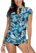 Damen Rashguard mit Weicher Stretch-Stoff Rundhals Atmungsaktives UV-Shirt UPF 50+ XXL