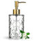 Seifenspender aus klarem Glas für Badezimmer, 330 ml, Lotion-Seifenspender mit Goldener Pumpe, Kristall-Design, Duschgel, Shampoo (klar mit Goldener Pumpe)