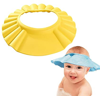 Cuffia da bagno per bambini, per bambini, per la doccia, protezione per il bagno, per bambini (giallo)