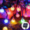 Lichterkette Außen Solar Wetterfest, 100 LED 18M 59Ft 8 Modi IP65 Solarlichterkette Bunt Kristall Kugeln Außen/Innen Lichter Beleuchtung für Balkon Terassen Garten Bäume Weihnachten Partys Fenster