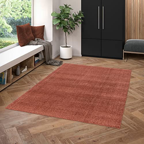 Rugs Essentials Maschinenwaschbarer Teppich, Einfarbiger Teppich für Wohnzimmer - Schlafzimmer, Fußbodenheizung geeignet, Recycelbar, Pflegeleicht, 100% Polypropylen, 200x290 cm, Ocker