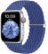 CeMiKa Bracelet Tressé Compatible avec Apple Watch Bracelet 41mm 42mm 40mm 38mm, élastique Stretch Alternative Sport Strap pour iwatch Series 10 9 8 7 6 5 4 3 SE Ultra 2 1, Femme Homme, Bleu